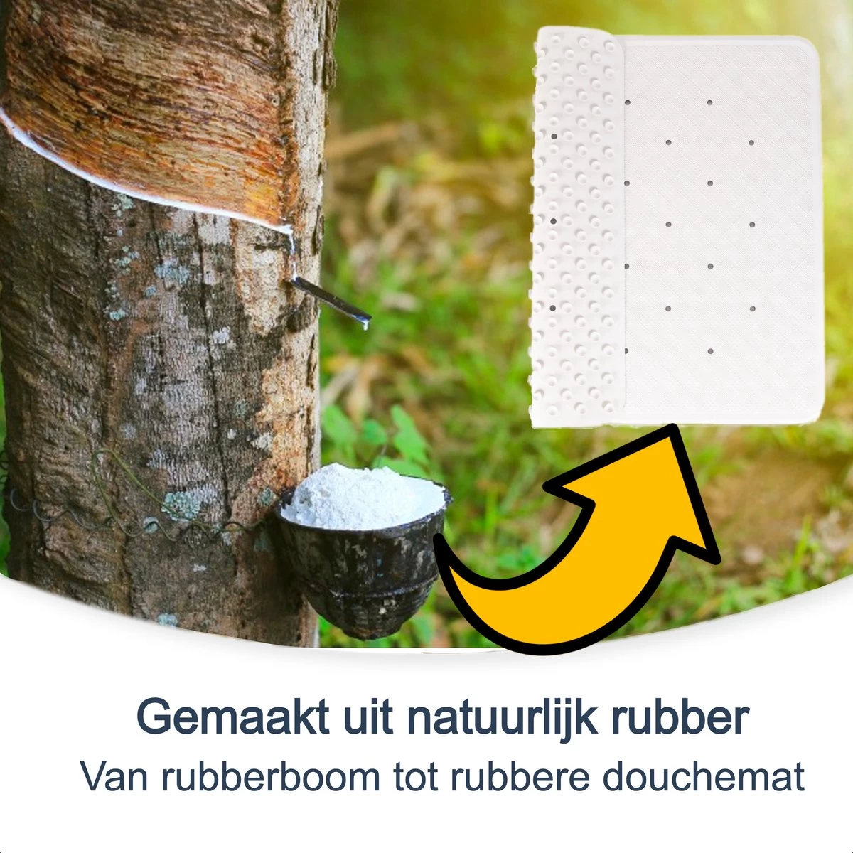 Douchemat Antislip Wit - 53 X 53 Cm - Antislipmat Douche - Badmat - Afbeelding 4