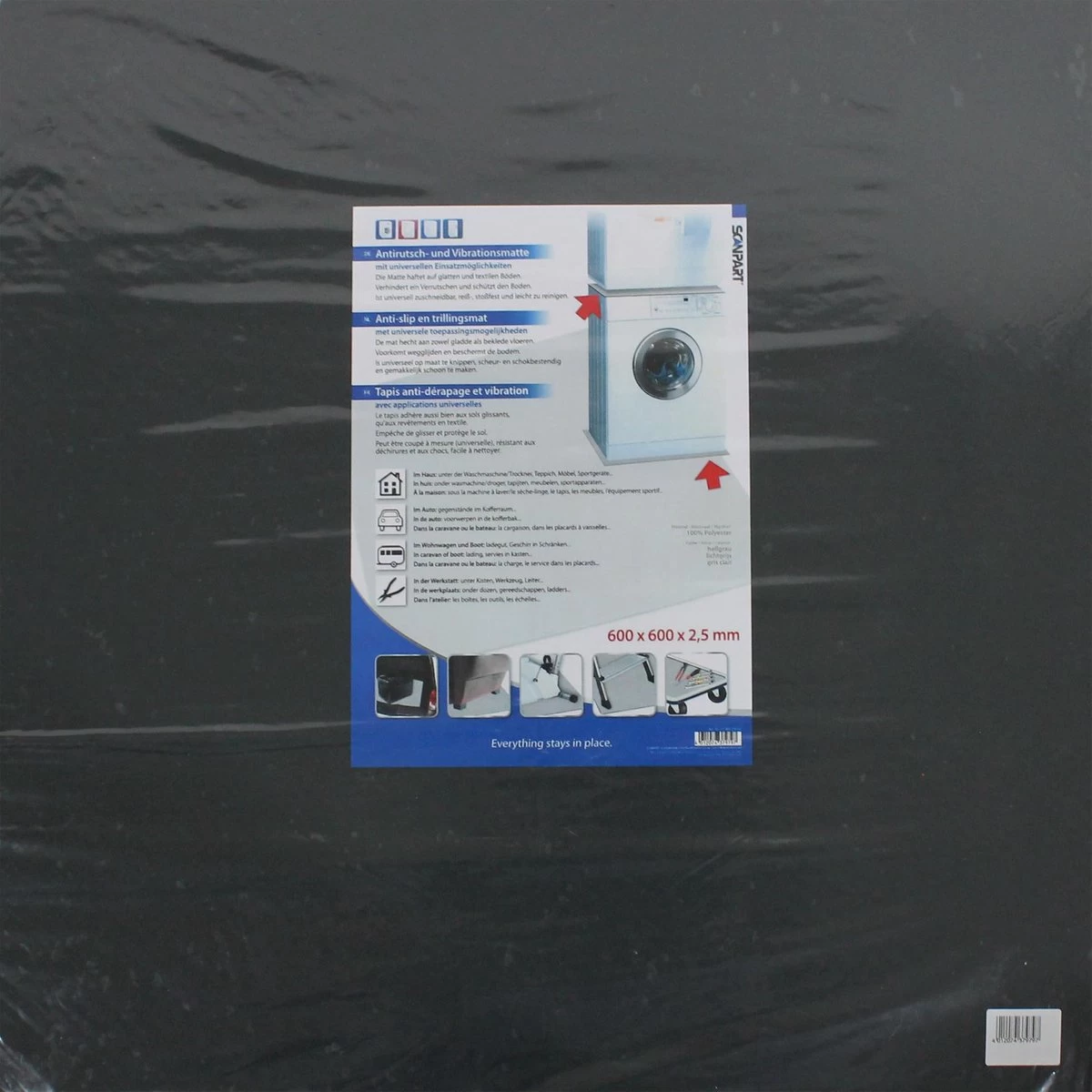 Scanpart Antislipmat 60 X 60 X 0.25 Cm - Multifunctioneel - Geschikt Voor Badkamer Auto Meubels Wasmachine - Op Maat Te Knippen - Afbeelding 2