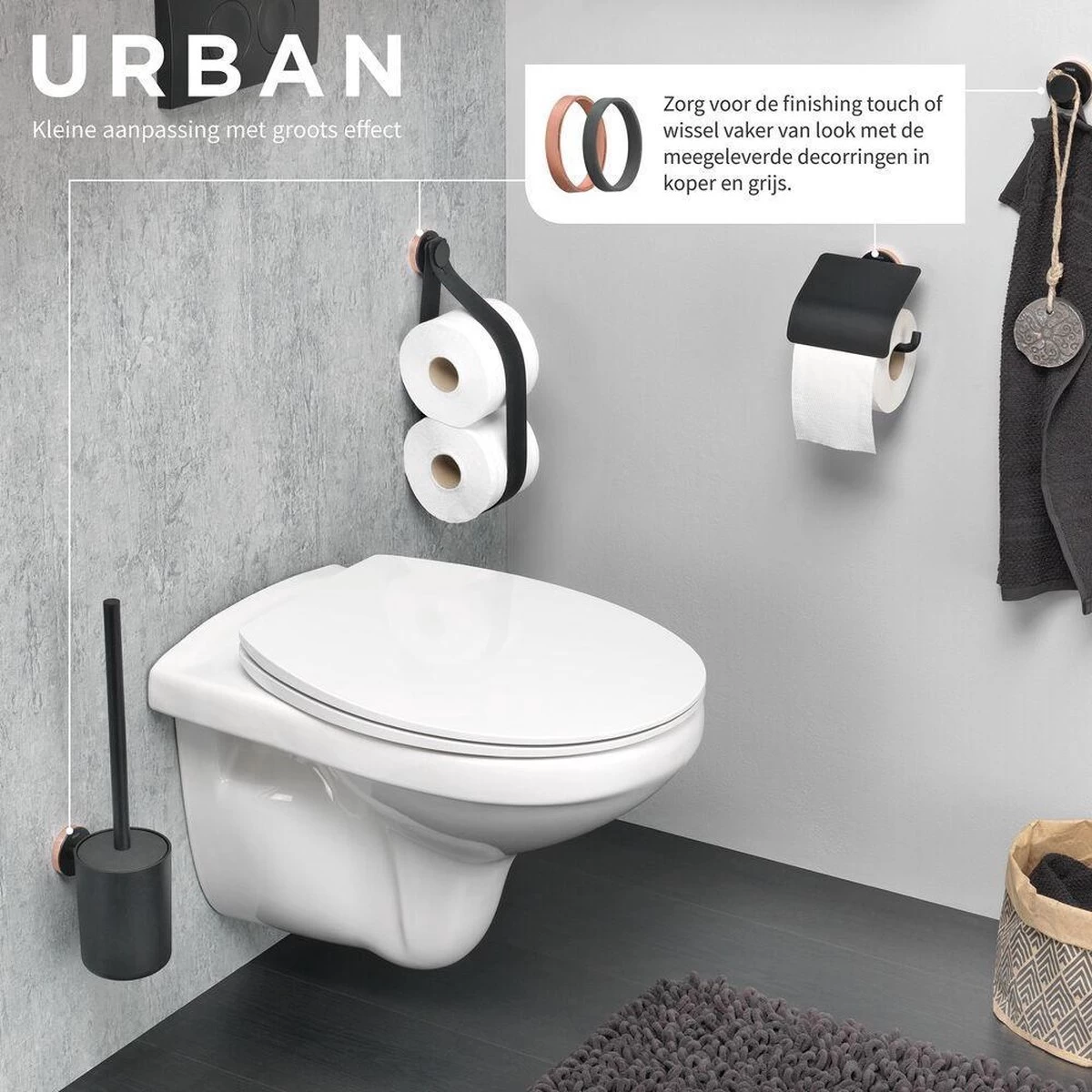 Tiger Urban - Toiletborstel Met Houder - Zwart - Afbeelding 7