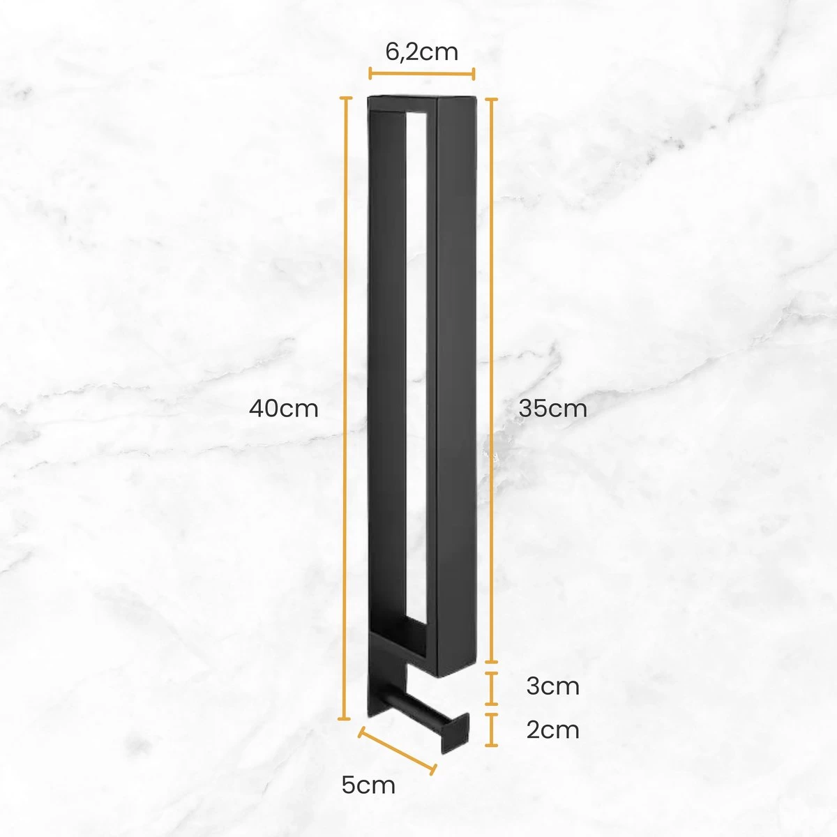 Home4u® - Handdoekrek Badkamer - Handdoekstang - Handdoekenrek Badkamer - 40CM - Met Hanger - Afbeelding 3