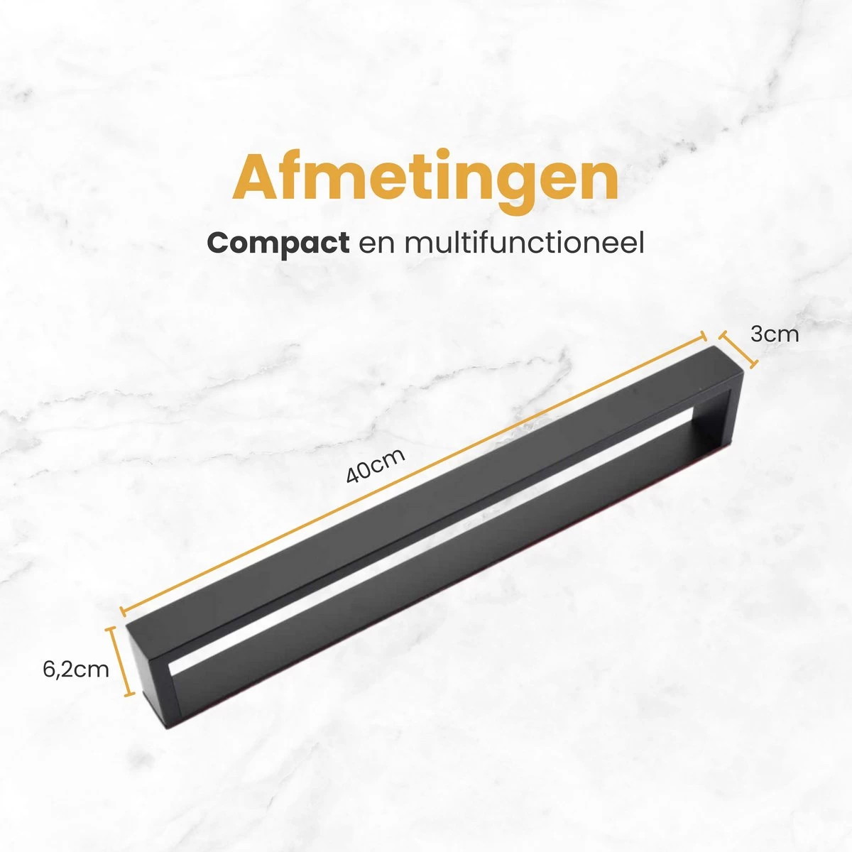 Home4u® - Handdoekrek Badkamer - Handdoekstang - Handdoekenrek Badkamer - 40CM - Zelfklevend - Afbeelding 3