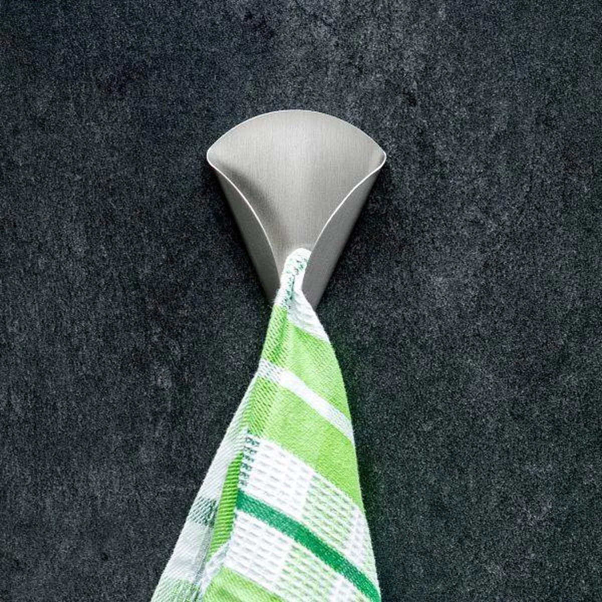 Zelfklevende Handdoekhouder Haakjes Set - Wand Ophang Haak Zelfklevend -Handdoekklem Keuken Ophanghaak Zonder Boren - Wand Theedoek / Handdoek Klem Houder - RVS - Set Van 4 Stuks - EVA - Afbeelding 2