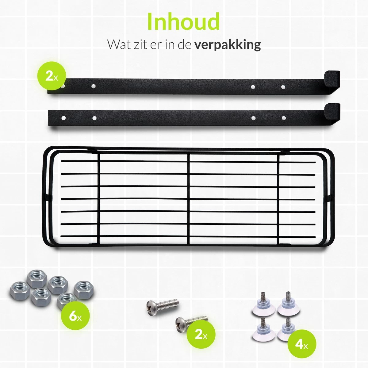 Doucherek Aan Douchewand - Zwart - Doucherekje Hangend - Zonder Boren - Afbeelding 6