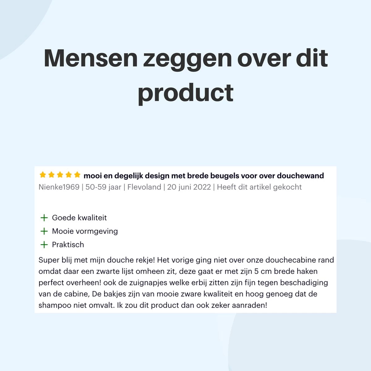 Doucherek Hangend - Ophangbaar Doucherek - Mat Zwart - Badkamerrek - Zonder Boren - Doucherek Aan Douchewand - Doucherekje - Afbeelding 10