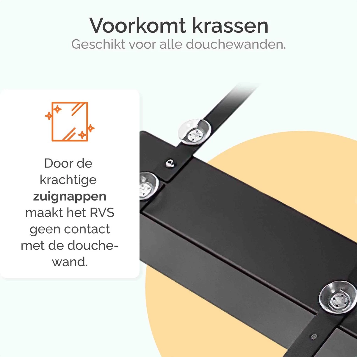 Goliving Doucherek - Doucherek Zonder Boren - Hangend Doucherek - RVS - Twee Laags - Zwart - Afbeelding 7