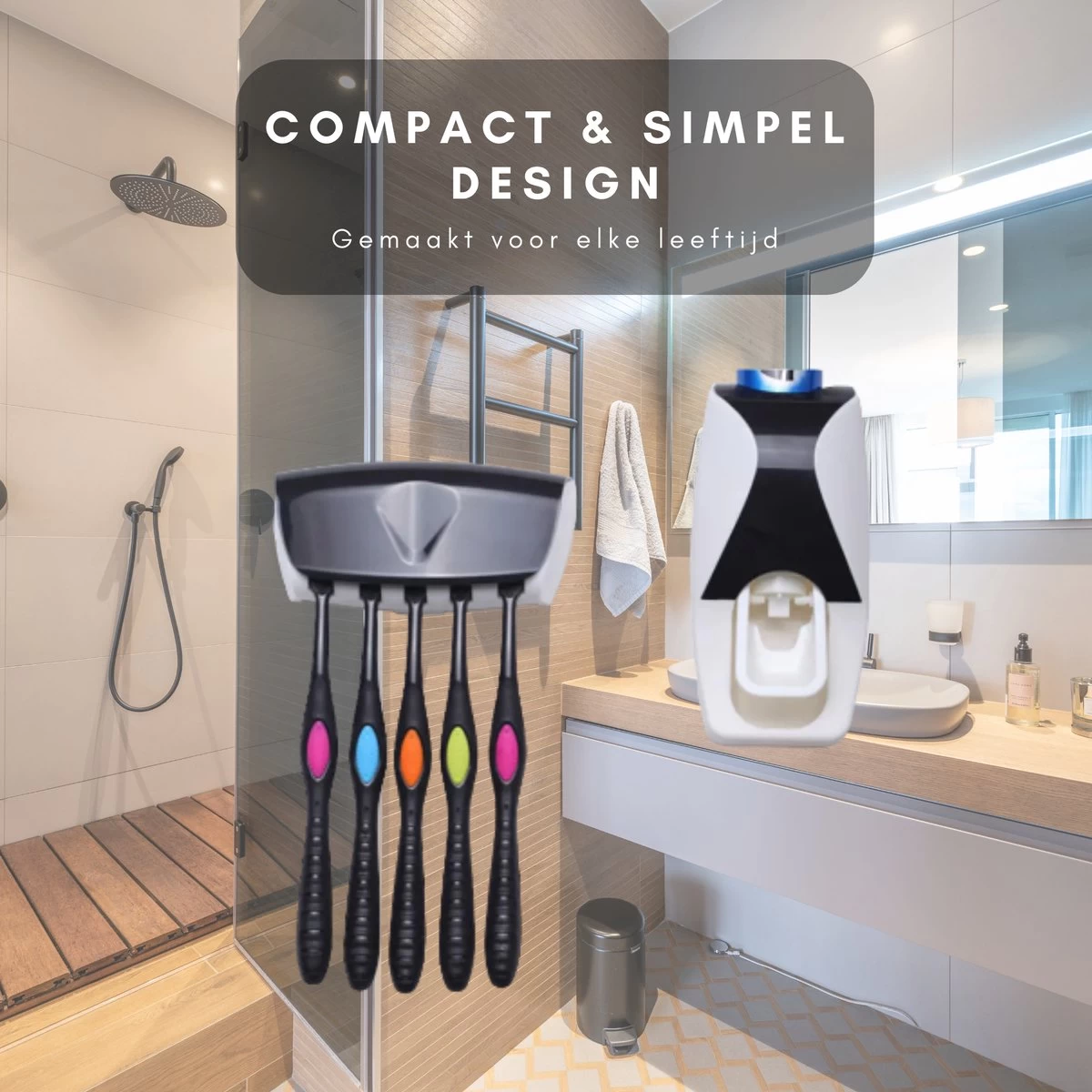 Tandpasta Dispenser - Tandenborstel Houder - Tandpasta Knijper - Tube Knijper - Tandpasta Houder - Geschikt Voor Elektrische Tandenborstel - Afbeelding 4