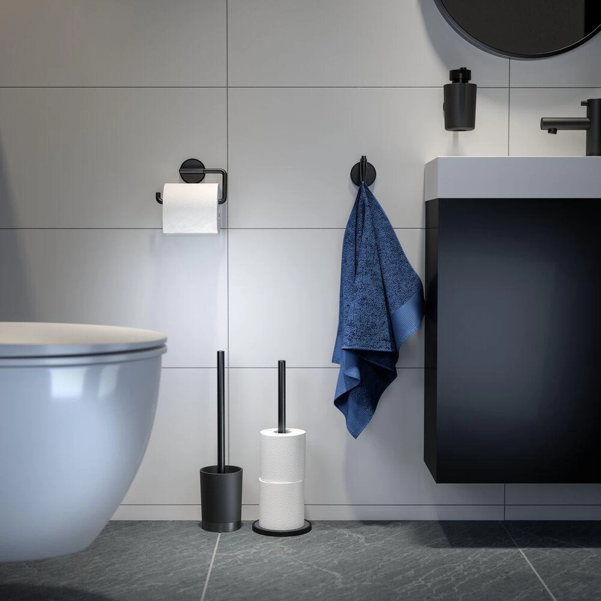 Tiger Tune - Zeepdispenser - Zwart Metaal Geborsteld / Zwart - Afbeelding 4