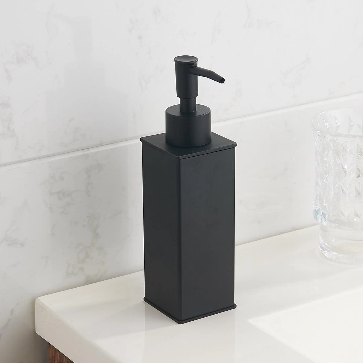 VDN Stainless Zeeppompje - Zeepdispenser - Zeeppompje Vrijstaand - Zwart - Vierkant - RVS - Afbeelding 2