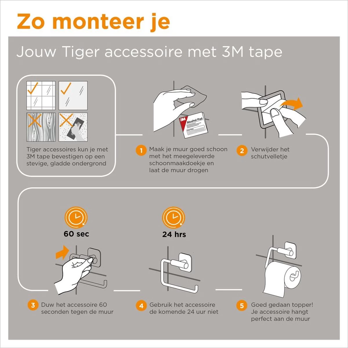 Tiger Colar - Toiletborstel Met Houder - RVS Geborsteld - Afbeelding 10