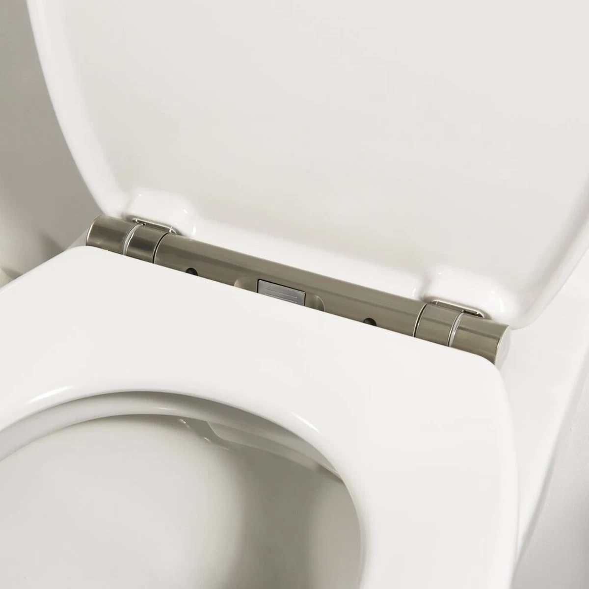 Tiger Boston - Toiletbril - WC Bril - Duroplast - Wit / RVS Geborsteld - Afbeelding 4