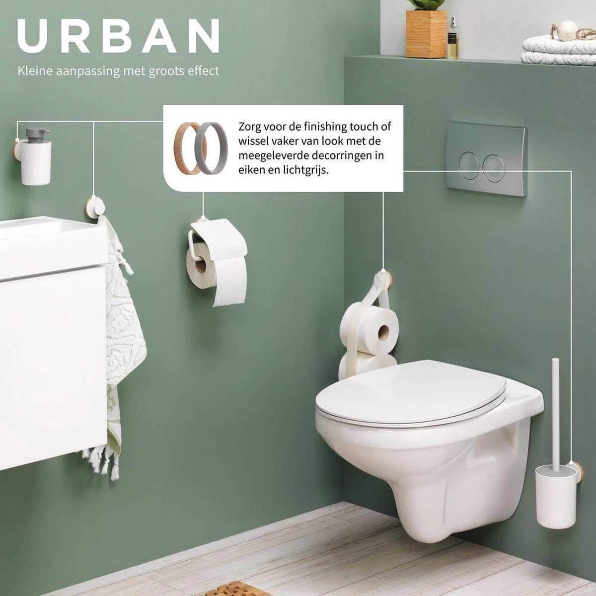 Tiger Urban - Toiletborstel Met Houder - Wit - Afbeelding 5