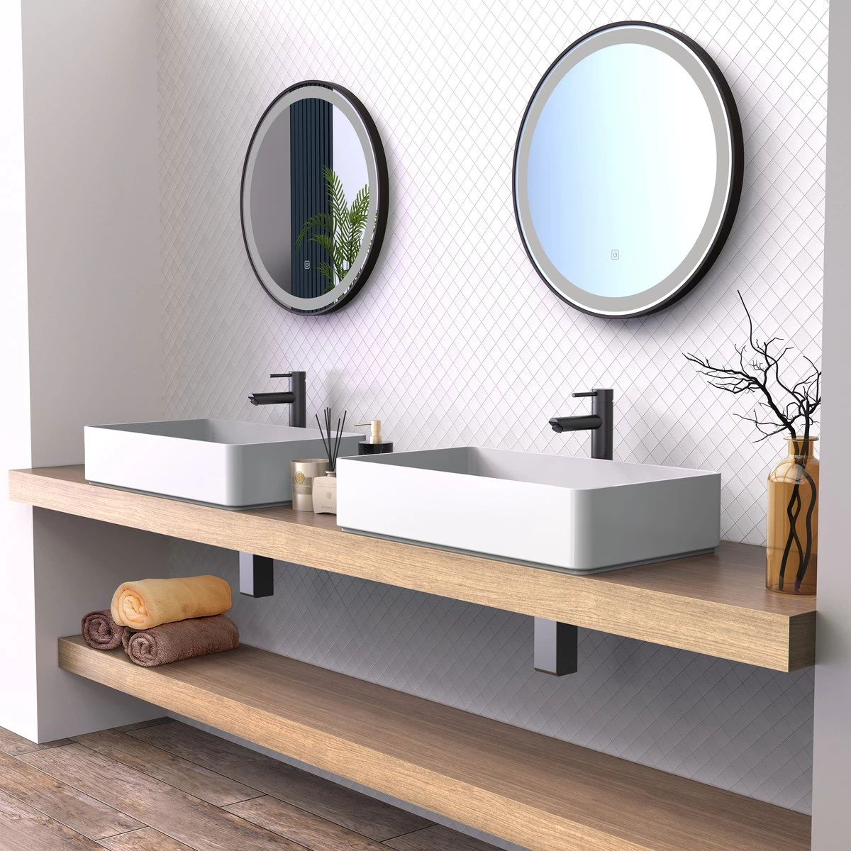 LOMAZOO Wastafelkraan Zwart Ceres - Badkamerkraan - Wastafel Kraan - Mengkraan Wastafel - Hoge Uitloop - Afbeelding 4