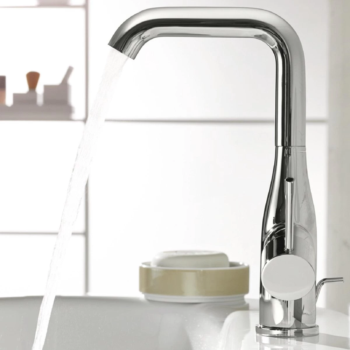 GROHE Essence New Wastafelkraan - Met EcoJoy® - Draaibare Uitloop - Zonder Waste - Chroom - 23541001 - Afbeelding 4