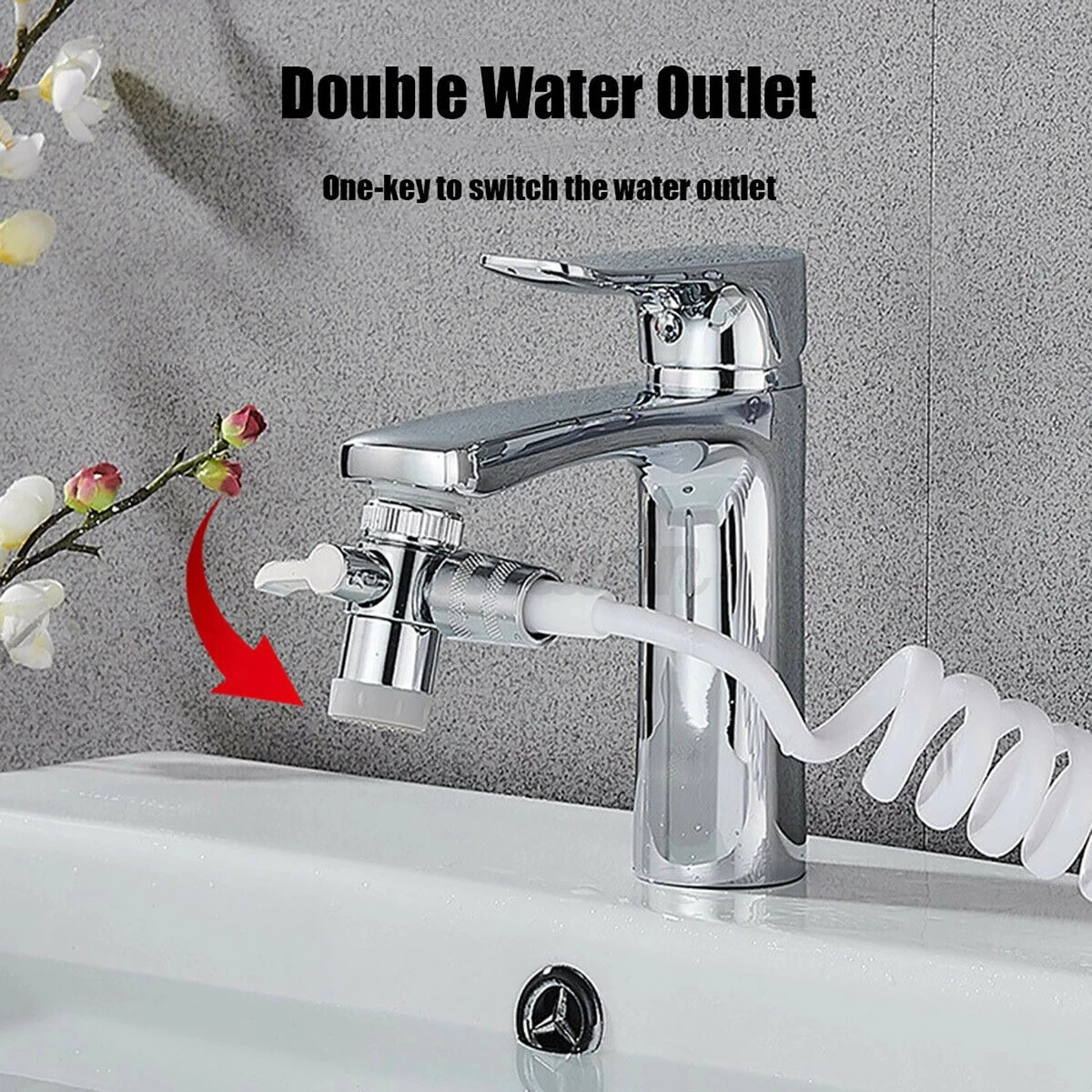Merkloos Fastsurfe – Badkamer – Wastafel - Kraan Sproeier - Water Kraan Verlenging - Mondstuk -Verstelbare Douche Set - Afbeelding 5