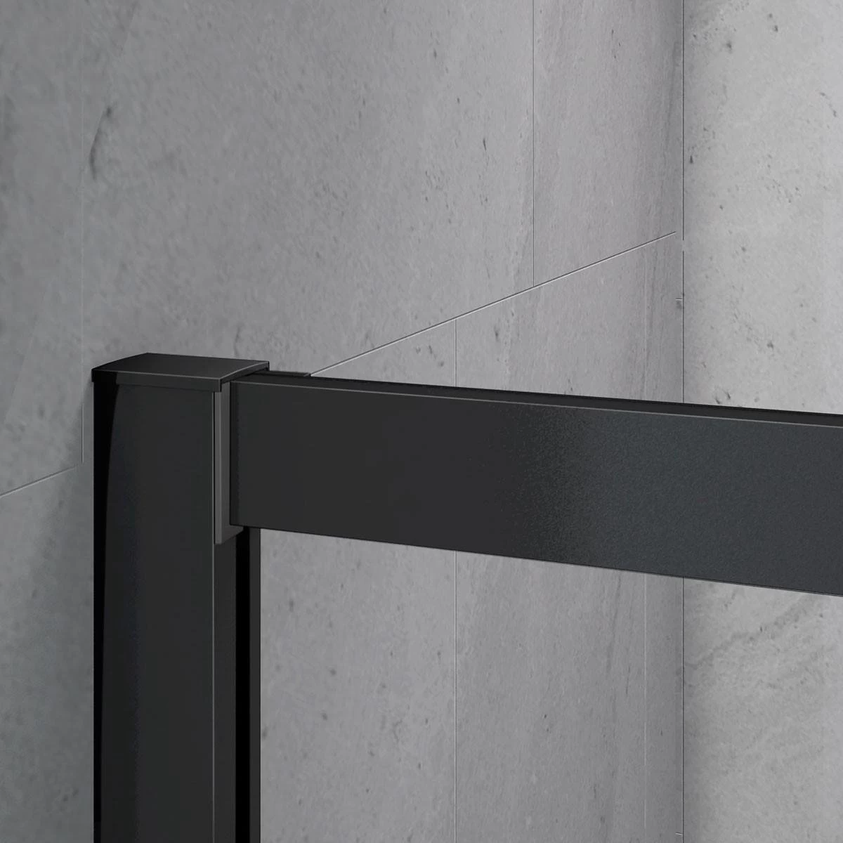 Merkloos Douchecabine - 90x90x200 - Kwartrond - Mat Zwart - Schuifdeur - Hoekinstap - Afbeelding 7