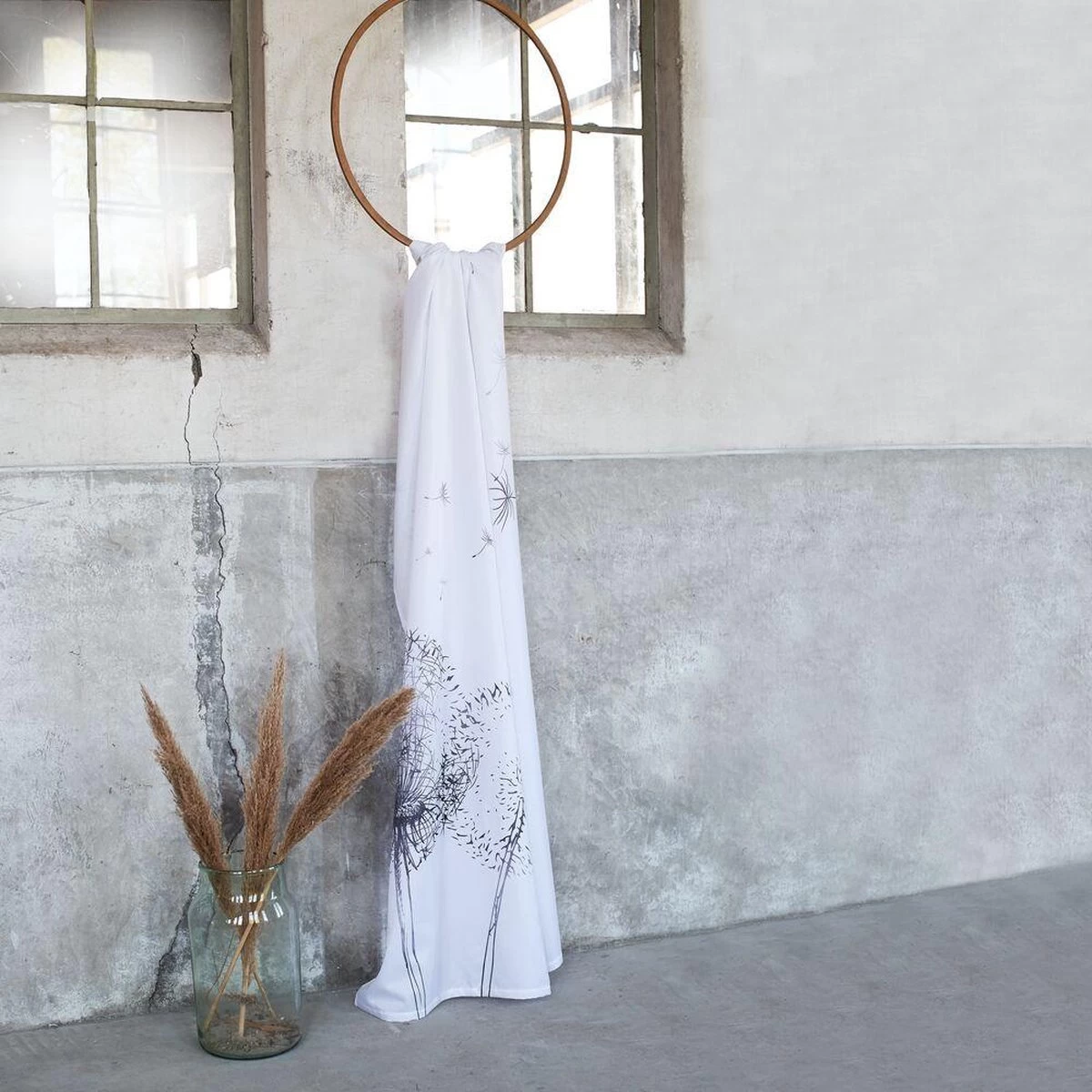 Sealskin Flow Douchegordijn 180x200 Cm - Polyester - Zwart / Wit - Afbeelding 2