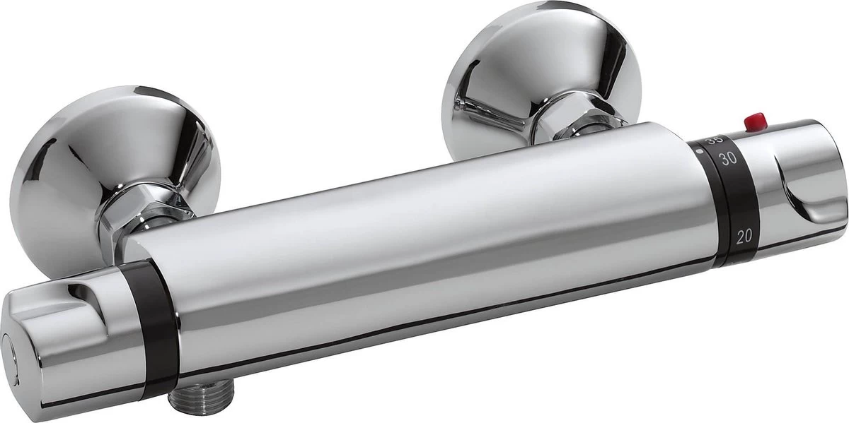 Saqu Ecoline - Thermostaatkraan - Waterbesparende Douchekraan - 15cm - Chroom