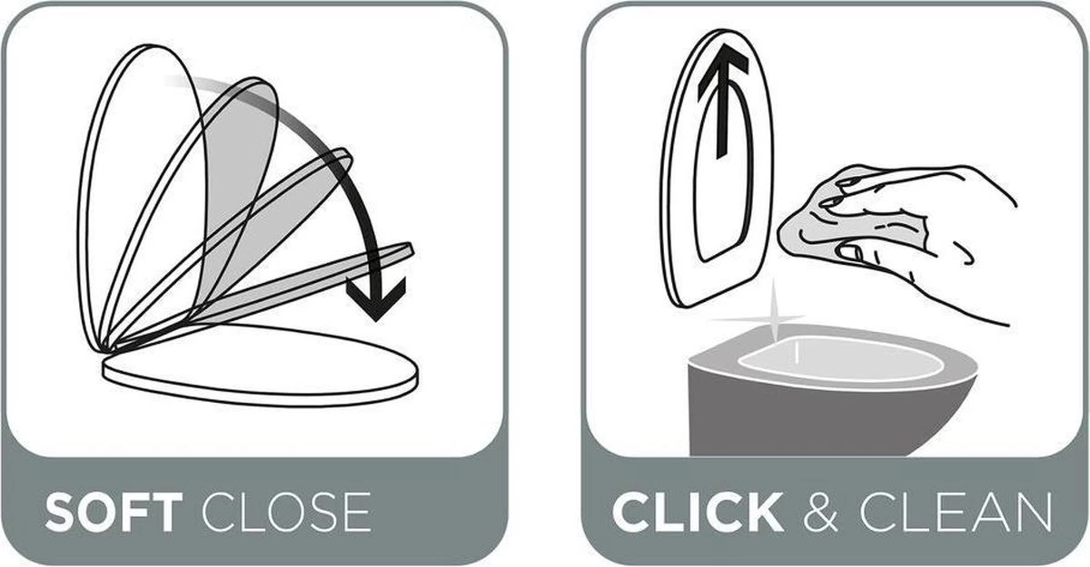 Tiger Boston - Toiletbril - WC Bril - Duroplast - Wit / RVS Geborsteld - Afbeelding 6