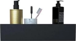 Doucherek Zwart - Shampoo Rek - RVS - Eenvoudig Te Monteren