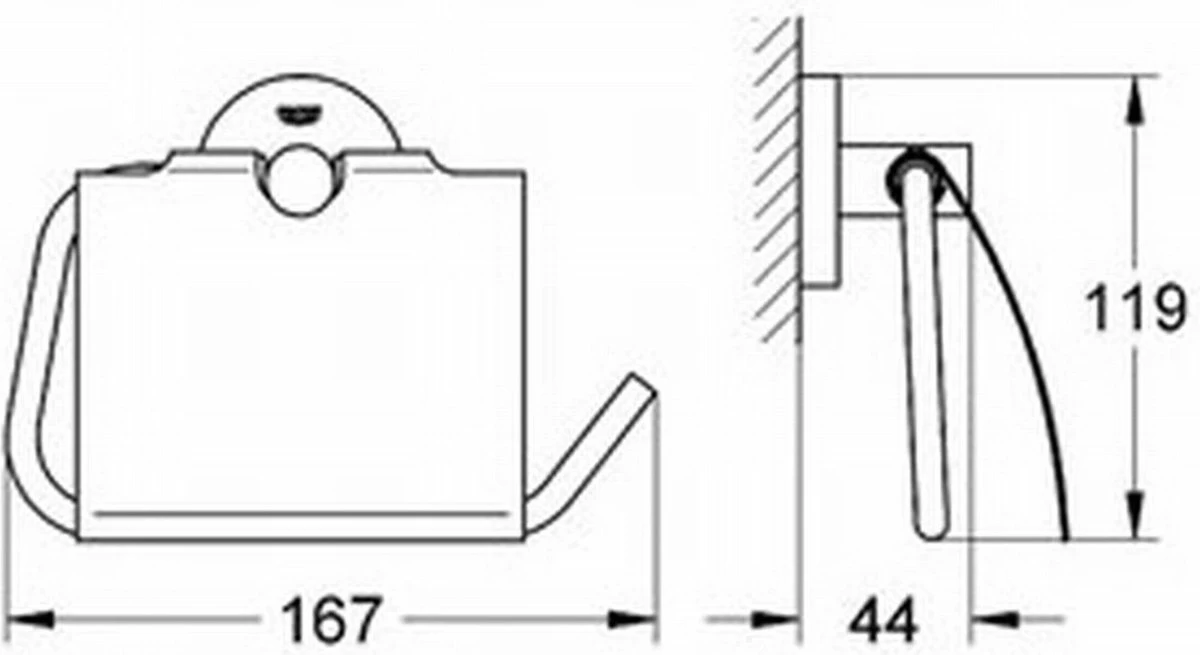 GROHE Essentials Toiletrolhouder - Met Deksel - Chroom - 40367001 - Afbeelding 11