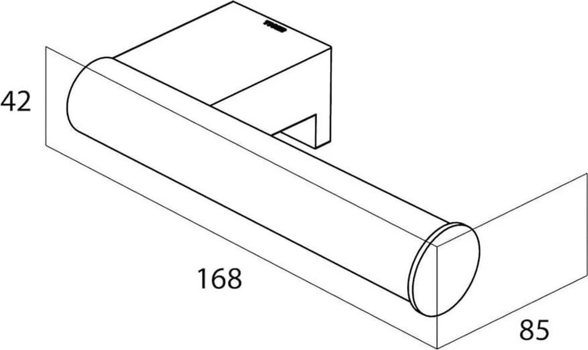 Tiger Bold - Toiletrolhouder Zonder Klep - Zwart - Afbeelding 2
