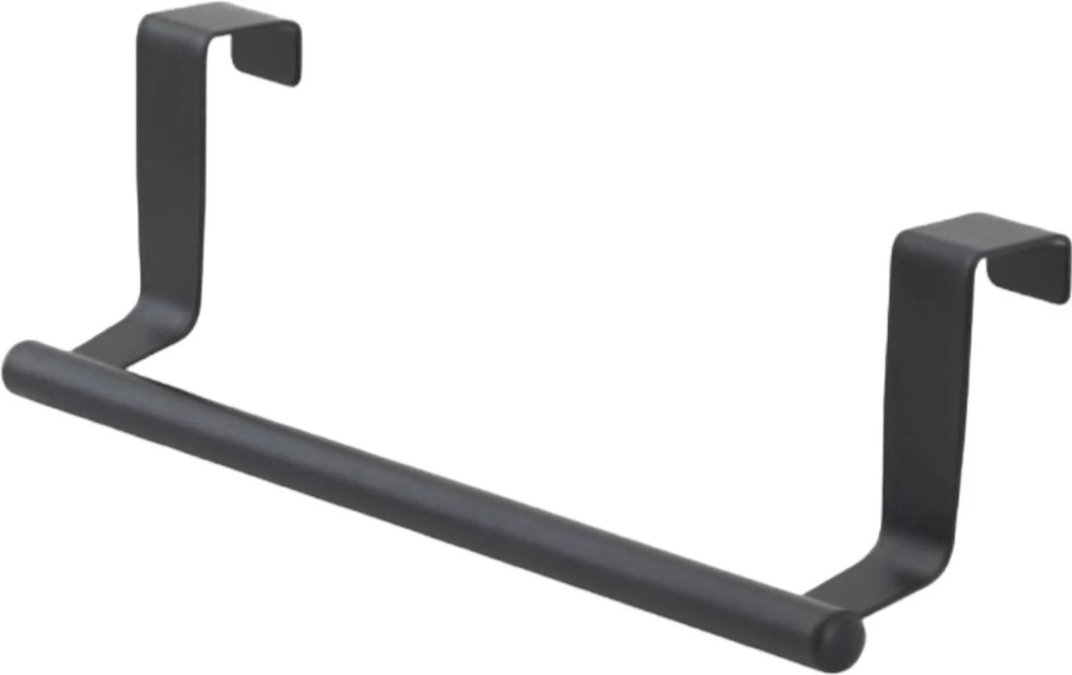 Handdoekstang VALI - 23cm - ZWART (keukenrekje - Handdoekhouder - Handdoekstang - Kastdeur Handdoekrek - Keukenkast Deur Handdoek/Vaatdoek Houder - Deurhanger - Deurhaak Keuken)