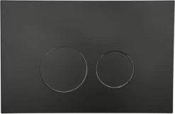 QeramiQ Push Bedieningspaneel Toilet - Frontbediening - Mat Zwart - Voor Geberit UP320/UP720