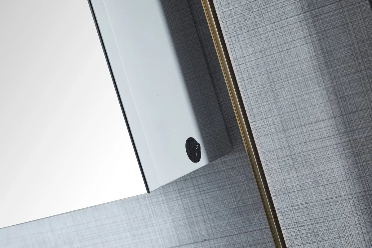 Merkloos Spiegelkast Badkamer - Spiegelkast - Badkamermeubel - Spiegelkast Met Verlichting - 100 X 70 Cm - Afbeelding 3