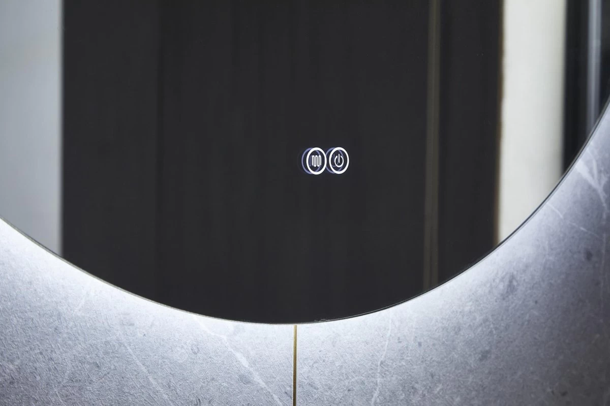 Badkamerspiegel Rond - 60 Cm Frameloos - Rondom Led Verlichting Kleur Instelbaar - Dimbaar - Anti Condens - Bella Mirror - Afbeelding 4