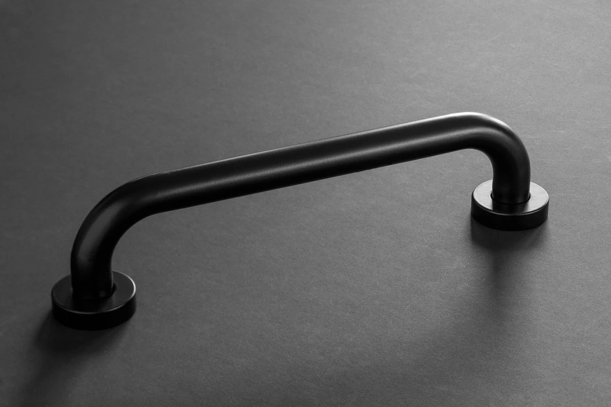 Highport Handgreep Zwart Voor Bad Of Douche - Sterke Metalen Wandgreep -Wandbeugel 30,5 Cm - Zwarte Aluminium Handgreep - Wandgreep Voor Badkamer - Douche - Toilet - Toiletbeugel - Badgreep - Douchegreep - Inclusief Ophangmateriaal - Afbeelding 2