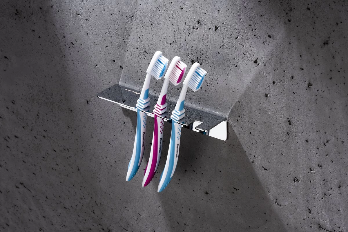 Sagittarius One 40S1 Tandenborstelhouder Chroom | Opzetborstelhouder Zonder Boren | Verchroomd Roestvrij Staal Tandenborstelhouder Hangend | Passend Voor Alle Grote Merken - Afbeelding 3