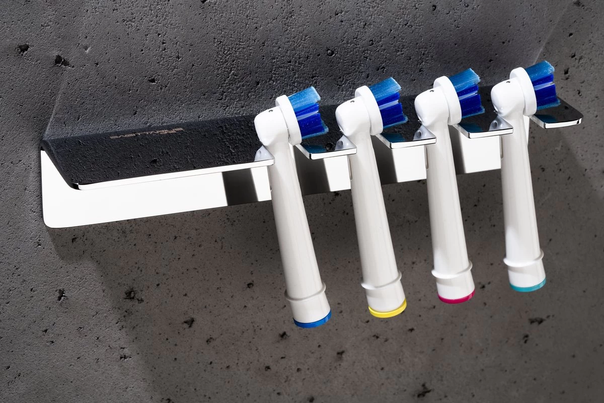 Sagittarius One 40S1 Tandenborstelhouder Chroom | Opzetborstelhouder Zonder Boren | Verchroomd Roestvrij Staal Tandenborstelhouder Hangend | Passend Voor Alle Grote Merken - Afbeelding 6