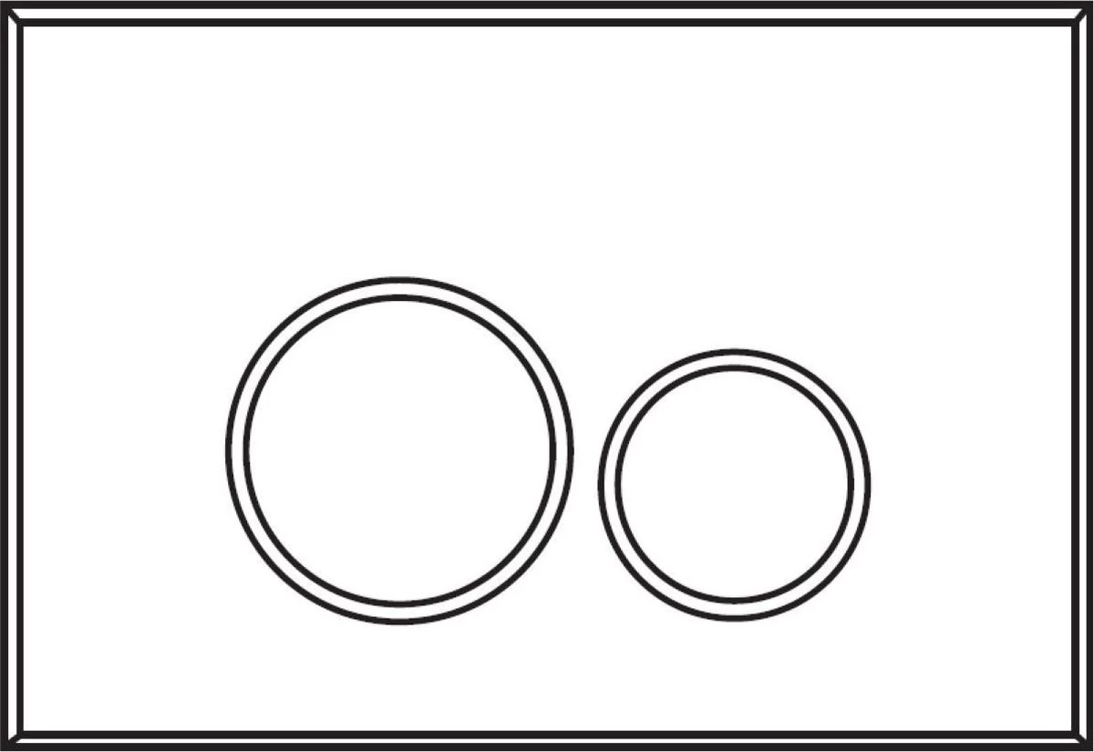 Bedieningsplaat StarBlueDisc Doppio 35 TBV Geberit UP100 UP320 UP300 UP700 UP720 Mat Zwart - Afbeelding 3