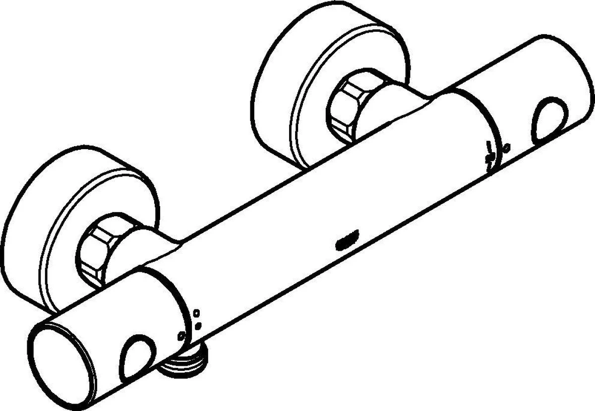 GROHE Grohtherm 800 Cosmopolitan Thermostatische Douchekraan - Met Koppelingen - Chroom - 34765000 - Afbeelding 6