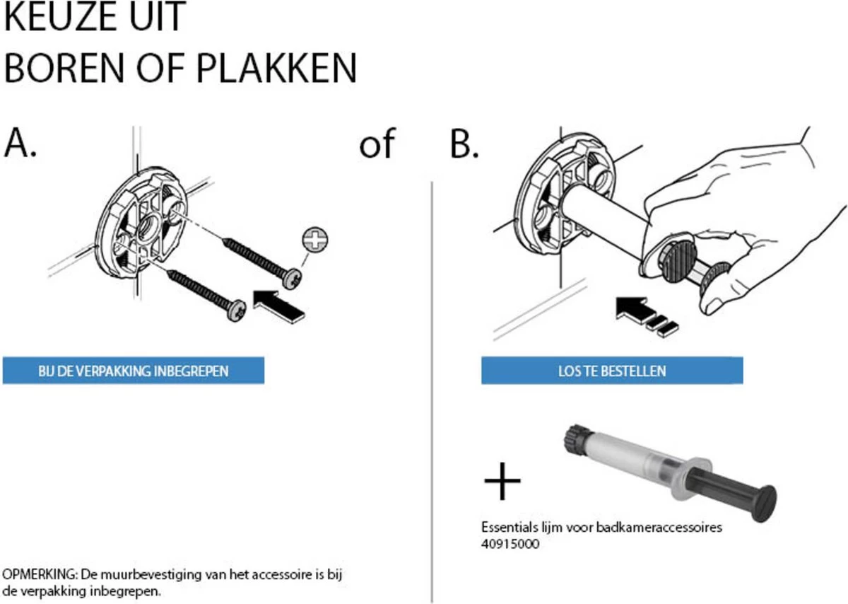 GROHE Essentials Toiletrolhouder - Zonder Klep - Chroom - 40689001 - Afbeelding 7