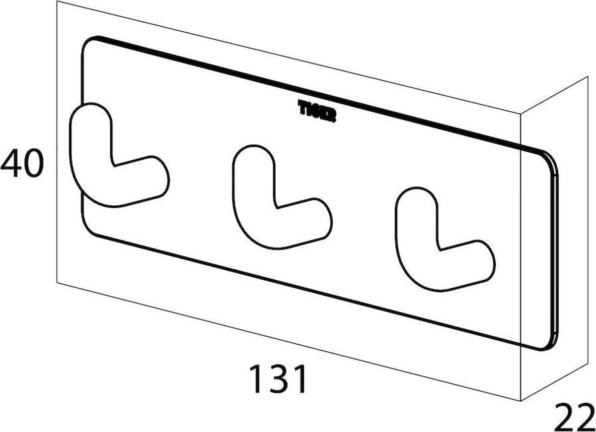 Tiger - Handdoekhaak Rack Pinky - RVS Geborsteld - Afbeelding 2