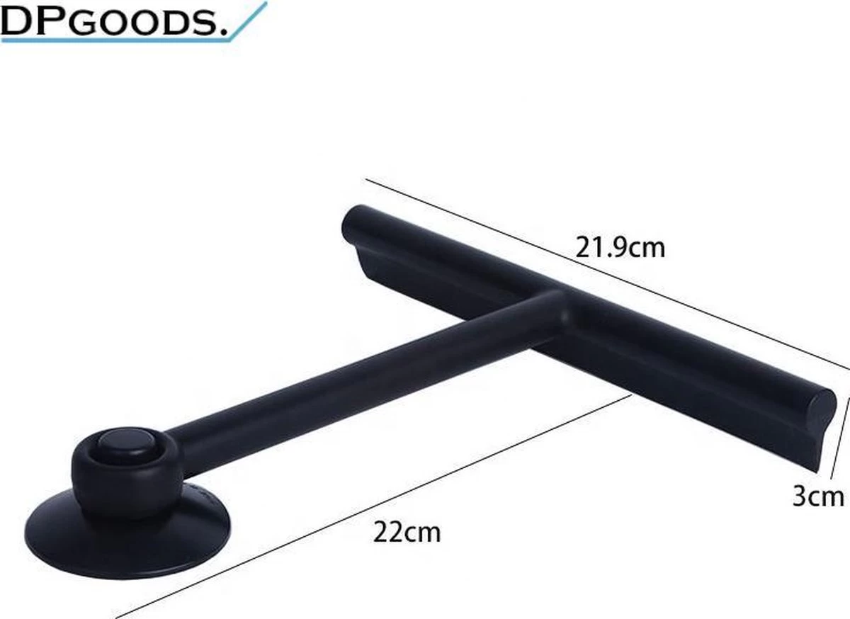 Merkloos Topsky™ - Douchewisser - Zwart - Raamwisser – Deluxe Douchewisser – Badkamer Accessoires Zwart - Douchewisser Met Zuignap – Wisser Douche - Afbeelding 5