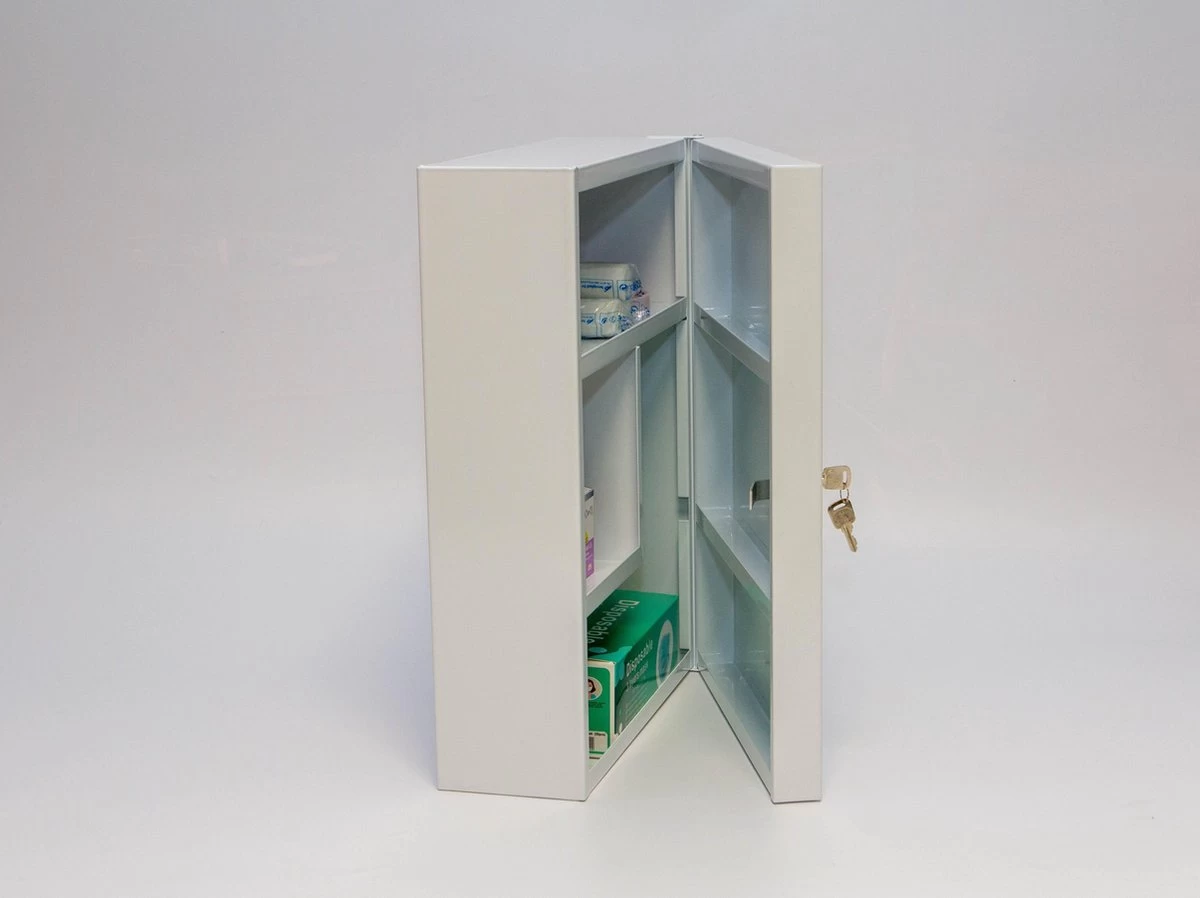 Culinorm Medicijnkast Van Staal Met Slot - 35cm X 45 Cm X 15 Cm - Wit - Afbeelding 7