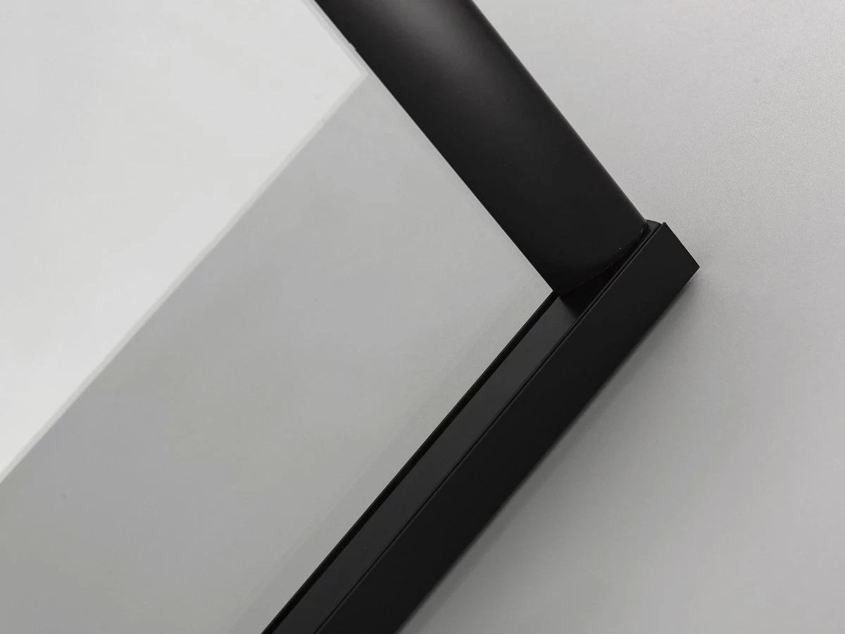 Merkloos Douchecabine Kwartrond 90x90x200 Cm 6 Mm Nano Anti Kalk Veiligheidsglas Met Zwart Aluminium Omlijsting - Afbeelding 6