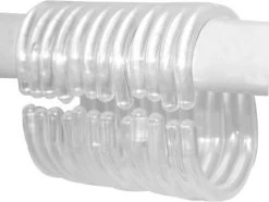 Merkloos Douchegordijn Ringen Set/12 Stuks - Transparant - Ringen Douche Gordijn - Shower Curtain Rings