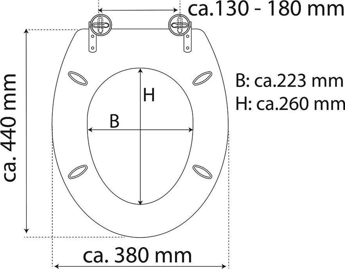 SCHÜTTE WC-Bril 84100 WHITE - MDF-Hout - Soft Close - Verchroomde Scharnieren - Gelakt - Wit - Afbeelding 2