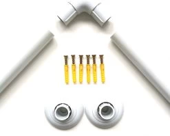 Papillon Douchegordijnstang - 90x90 Cm - Aluminium - Wit