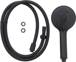 Merkloos Douchekop Met Slang - Douchekop - Doucheslang 1.5M - Douchekop Mat Zwart - 5 Standen