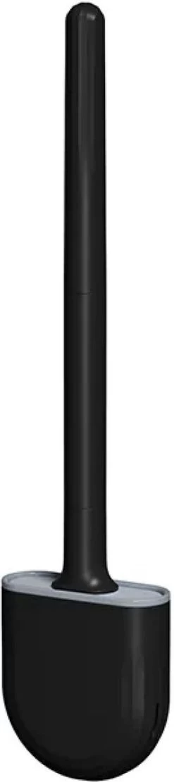 WC Borstel Met Houder – Toiletborstel – Siliconen – Hangend – Zwart