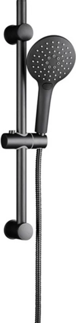 SCHÜTTE Raven Doucheset Met Handdouche - 70 Cm Glijstang - 3 Standen - Zwart Mat