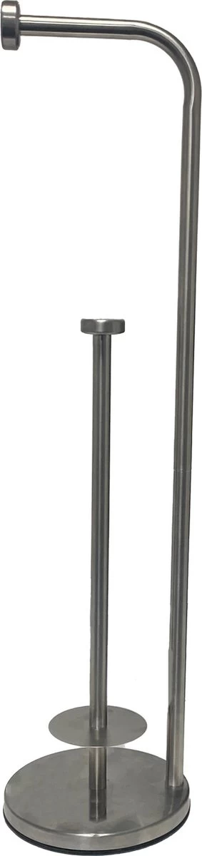 LuxeRoyal - Stainless Wc Rolhouder Staand - Geschikt Voor 3 Rollen - Toiletrolhouder En Reseverolhouder - 70 CM - RVS - Wc Rolhouder Zonder Boren - Toiletrolhouder Zonder Boren - Afbeelding 2