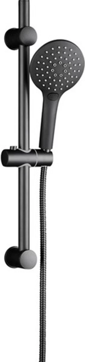 SCHÜTTE Raven Doucheset Met Handdouche - 70 Cm Glijstang - 3 Standen - Zwart Mat