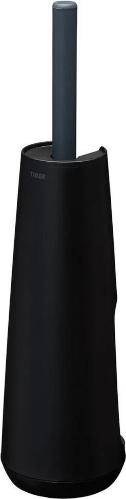 Tiger Tess - Toiletborstelhouder Vrijstaand Met Swoop® Borstel Flexibel - Zwart / Antraciet
