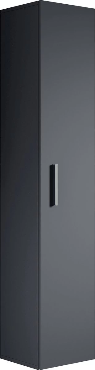 Badplaats Badkamerkast Pluto 30 X 30 X 150 Cm - Antraciet - Hangende Kolomkast Met 1 Deur