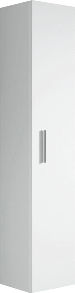 Badplaats Badkamerkast Pluto 30 X 30 X 150 Cm - Wit - Hangende Kolomkast Met 1 Deur